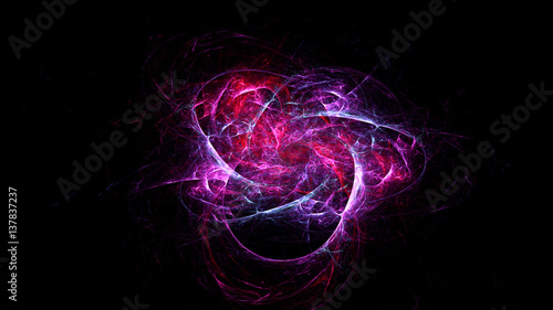 3D rendering abstract fractal light background