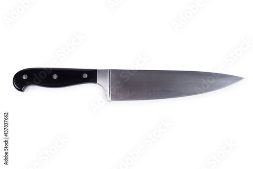 Chef's knife isolated on white with clipping path.