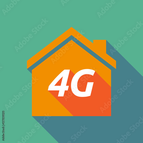 Long shadow house with    the text 4G