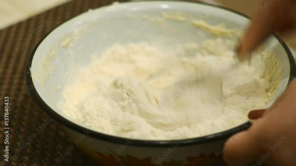 kneading yeast dough kneading yeast dough