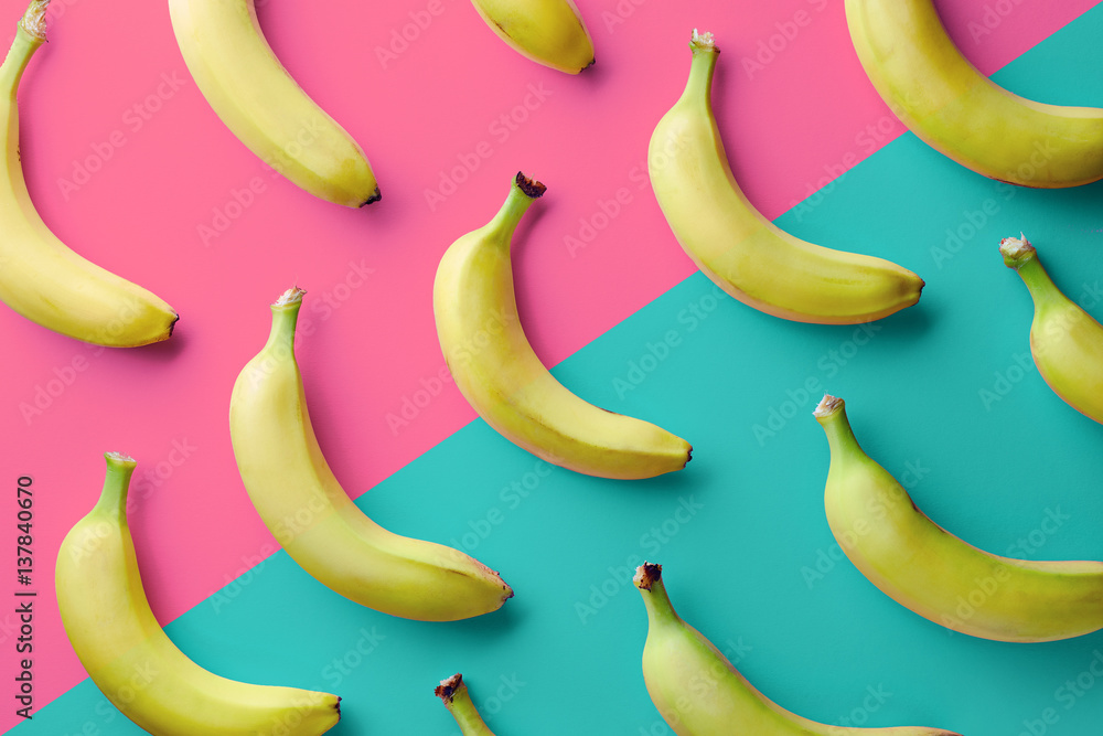 Colorful pattern of bananas Colorful pattern of bananas