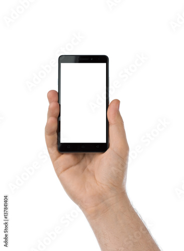 Hand with smartphone