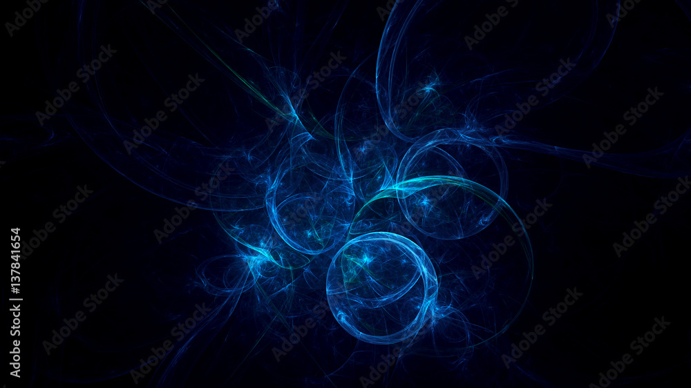 3D rendering abstract fractal light background