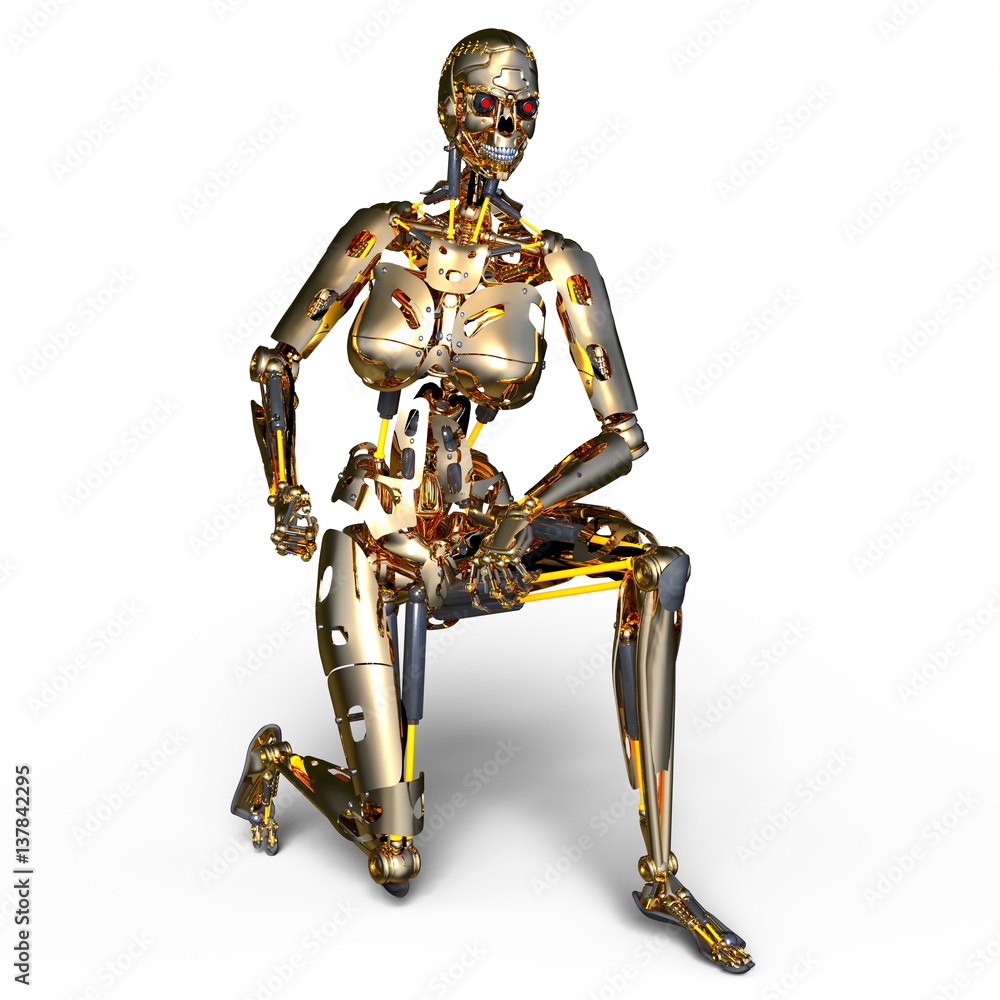 Fototapeta premium 女性ロボット