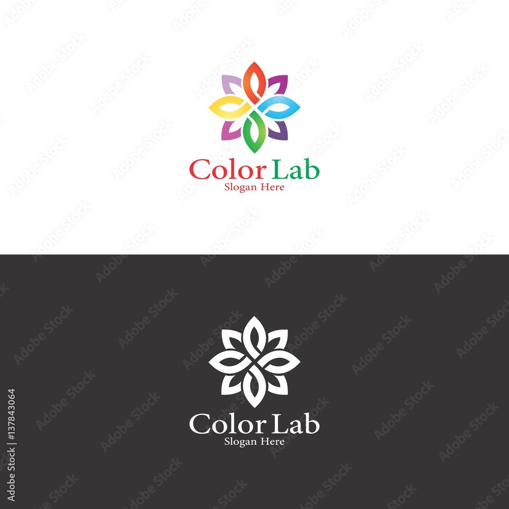 color lab logo in vector