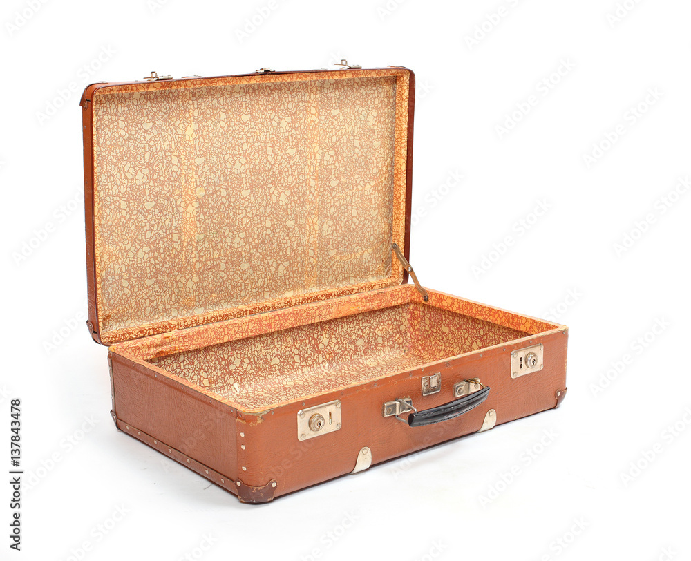 Retro style travel bag isolated on white background. Essential accessory for travelers. Retro style travel bag isolated on white background. Essential accessory for travelers.