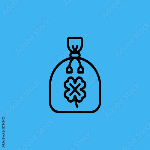 Money bag icon. flat design