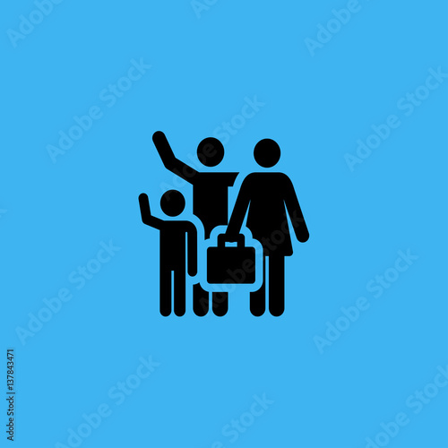 Family Icon. flat design photo