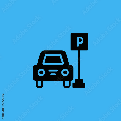 car parking icon. flat design