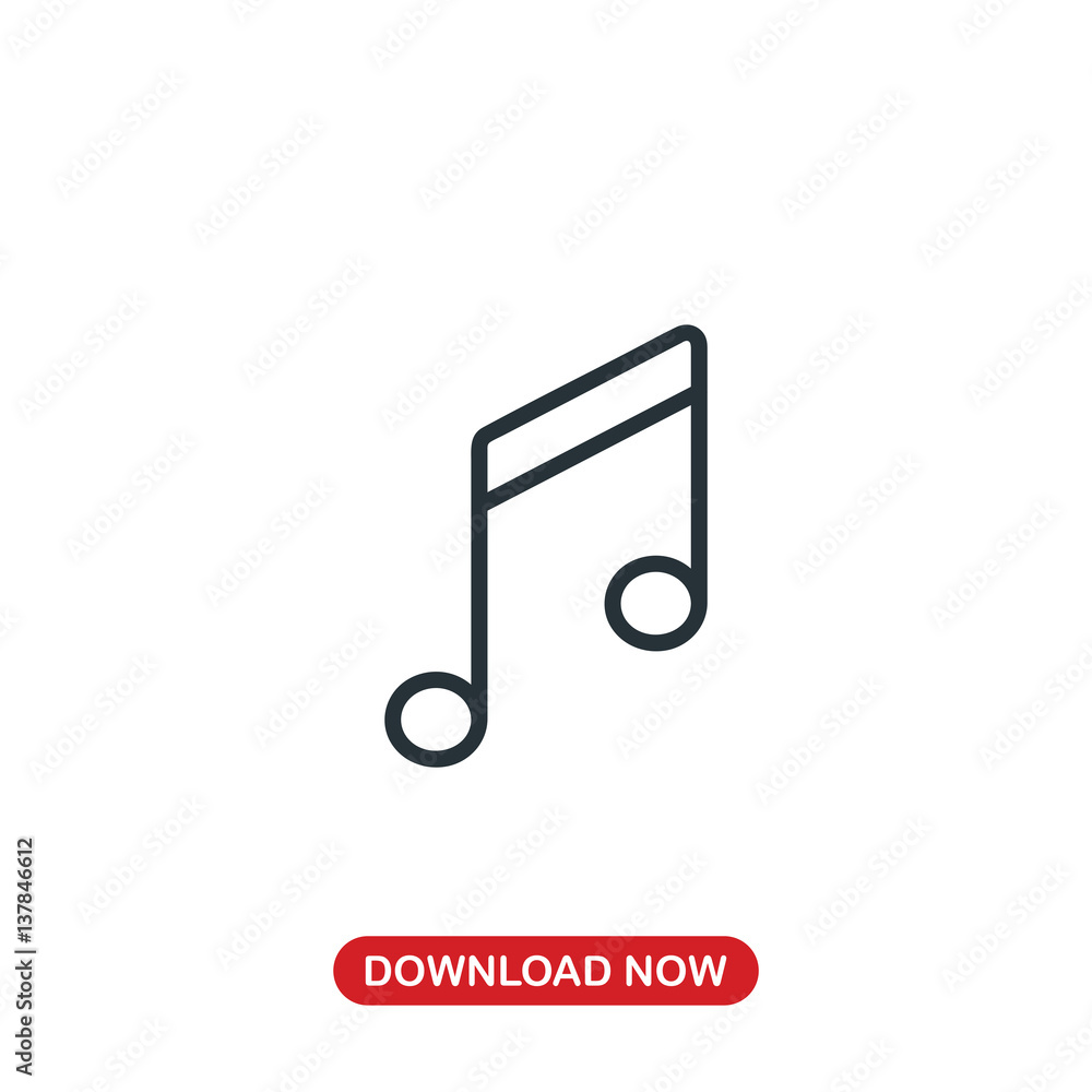 Musical note icon vector Musical note icon vector