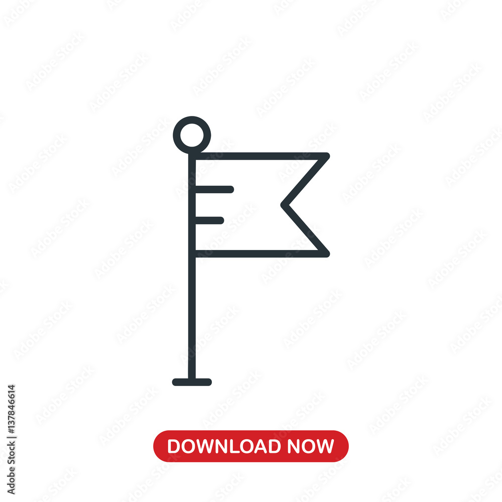 Fototapeta premium Flag icon vector