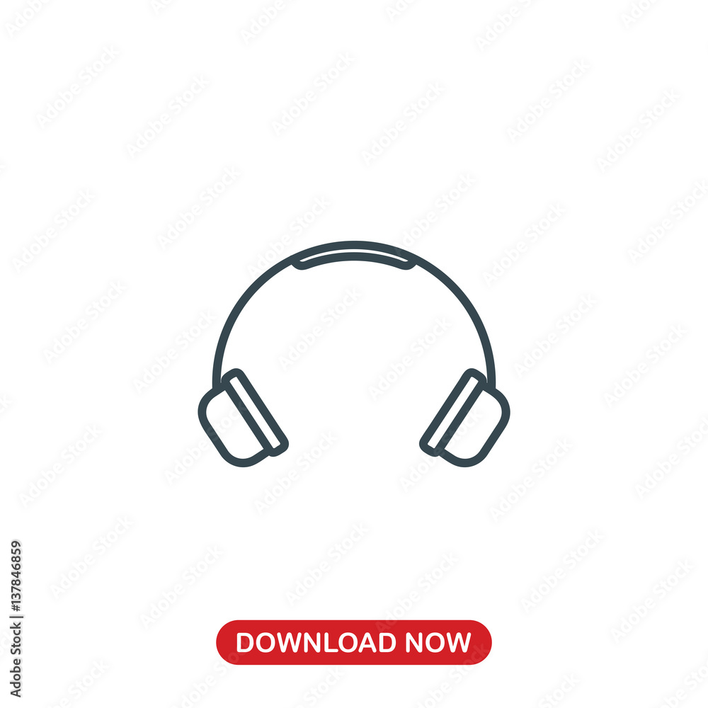 Headphones icon vector Headphones icon vector