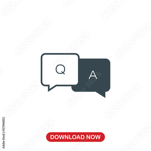 Answer question icon vector