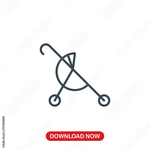 Stroller icon vector