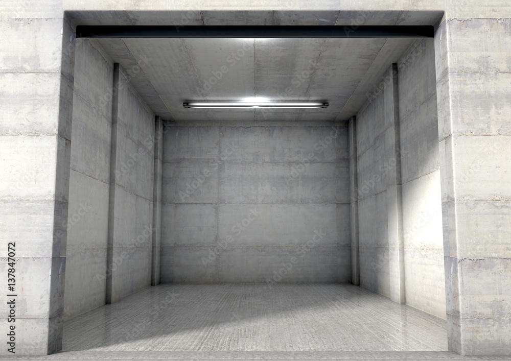 Empty Single Garage Empty Single Garage