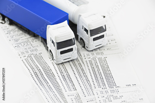 Digital tachograph printed day shift..