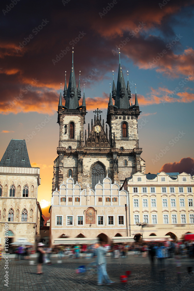 Fototapeta premium Prague under sunlight.