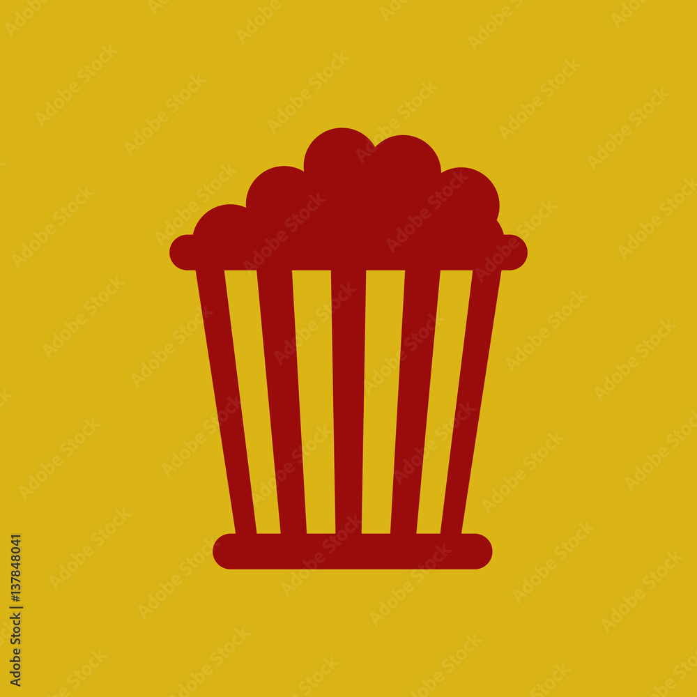 movie snack Vector illustration in flat style Cinema Popcorn movie snack Vector illustration in flat style Cinema Popcorn