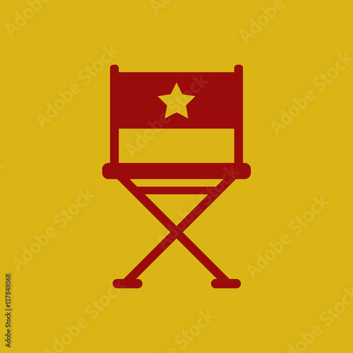 cinema producer seat Vector illustration in flat style Movie director chair photo