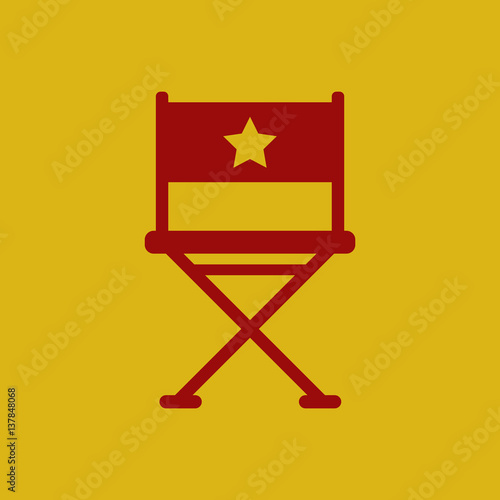 cinema producer seat Vector illustration in flat style Movie director chair