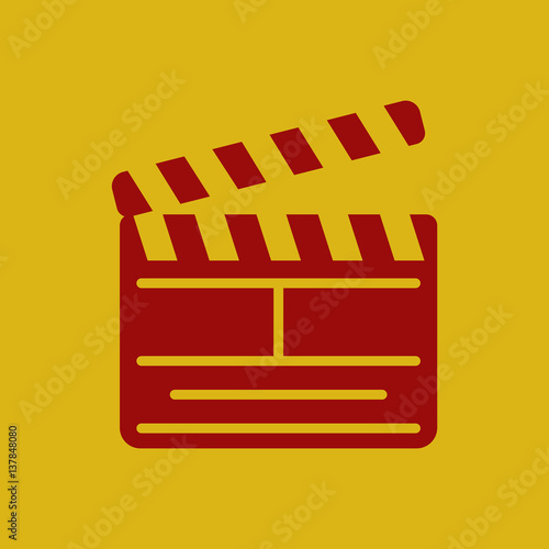 producer clapperboard Vector illustration in flat style Director movie clapperboard