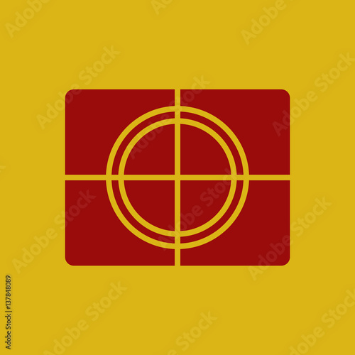 cinema film frame Vector illustration in flat style movie film strip and focusing screen