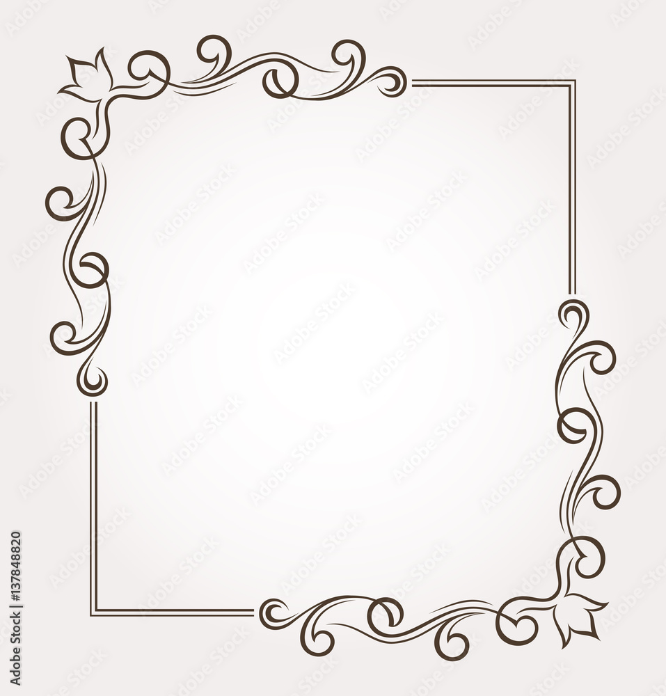 Frame and page decoration. Vector illustration Frame and page decoration. Vector illustration