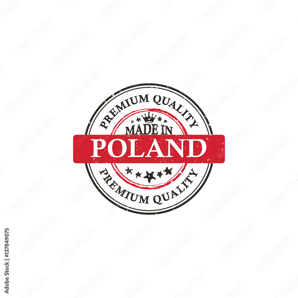 Made in Poland, Premium Quality - business grunge stamp ribbon Print colors used. Made in Poland, Premium Quality - business grunge stamp ribbon Print colors used.