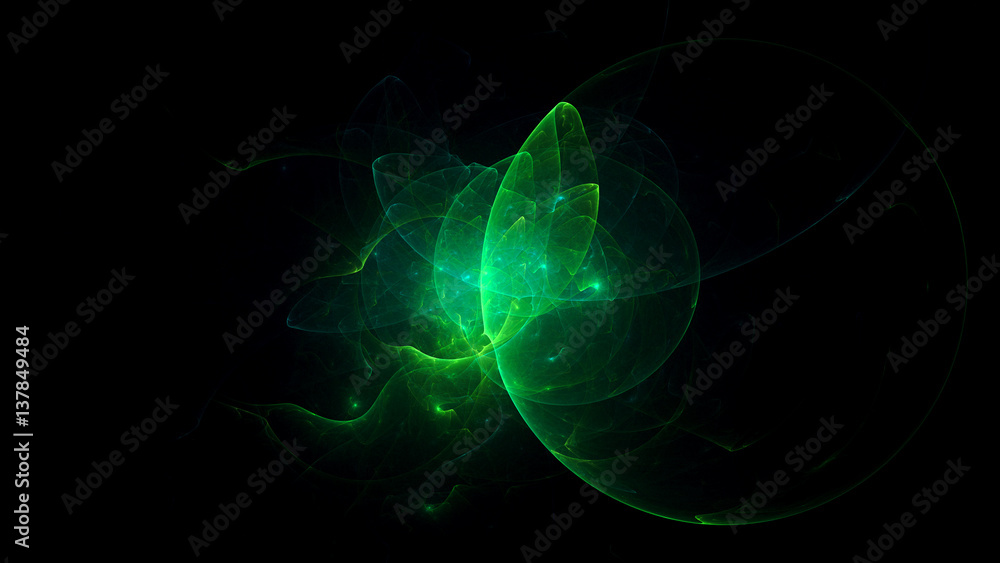 3D rendering abstract fractal light background