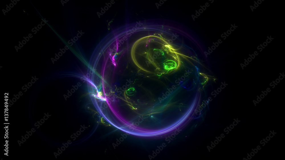3D rendering abstract fractal light background 3D rendering abstract fractal light background