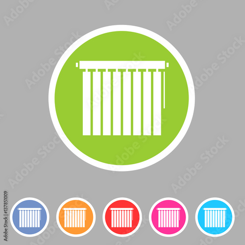 Window louvers, plisse, jalousie, blinds, rolls, vertical, horizontal, symbols, icons.
