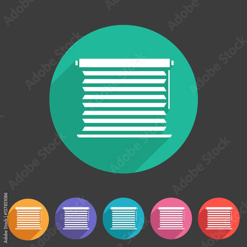 Window louvers, plisse, jalousie, blinds, rolls, vertical, horizontal, symbols, icons.