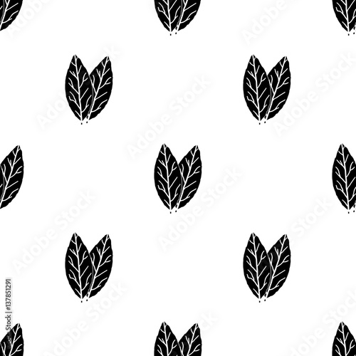 Laurus icon in black style isolated on white background. Herb an spices pattern stock vector illustration.