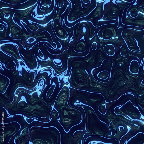 Картината върху платно Art abstract dark fractal pattern 3d rendering