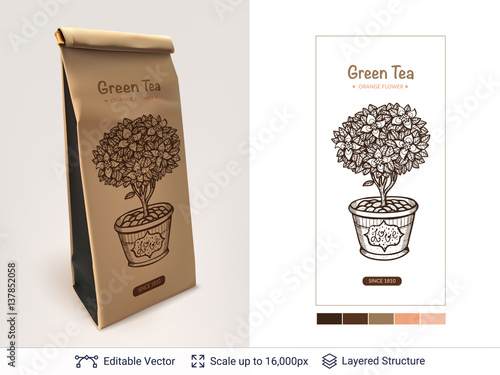 Tea package design.