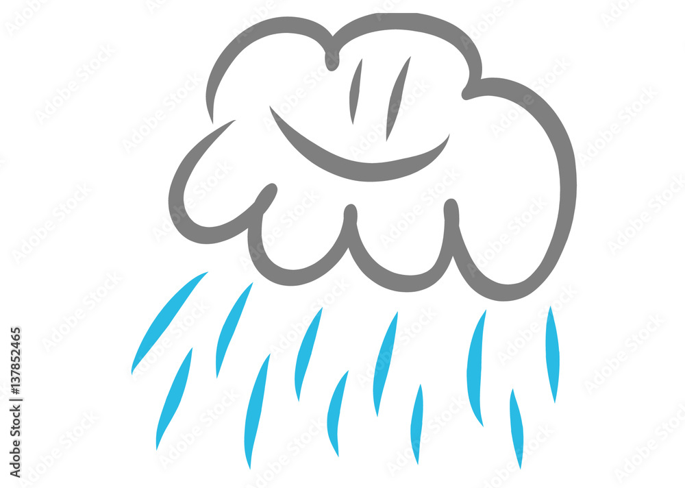 Obraz premium Wolke und Regen