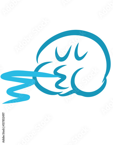 Wolke die Wind ausbläst