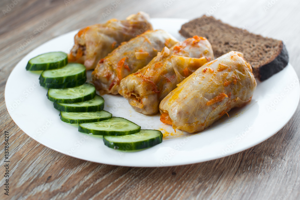 Homemade cabbage rolls