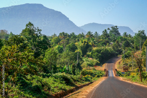 Road through Bolaven Plateau