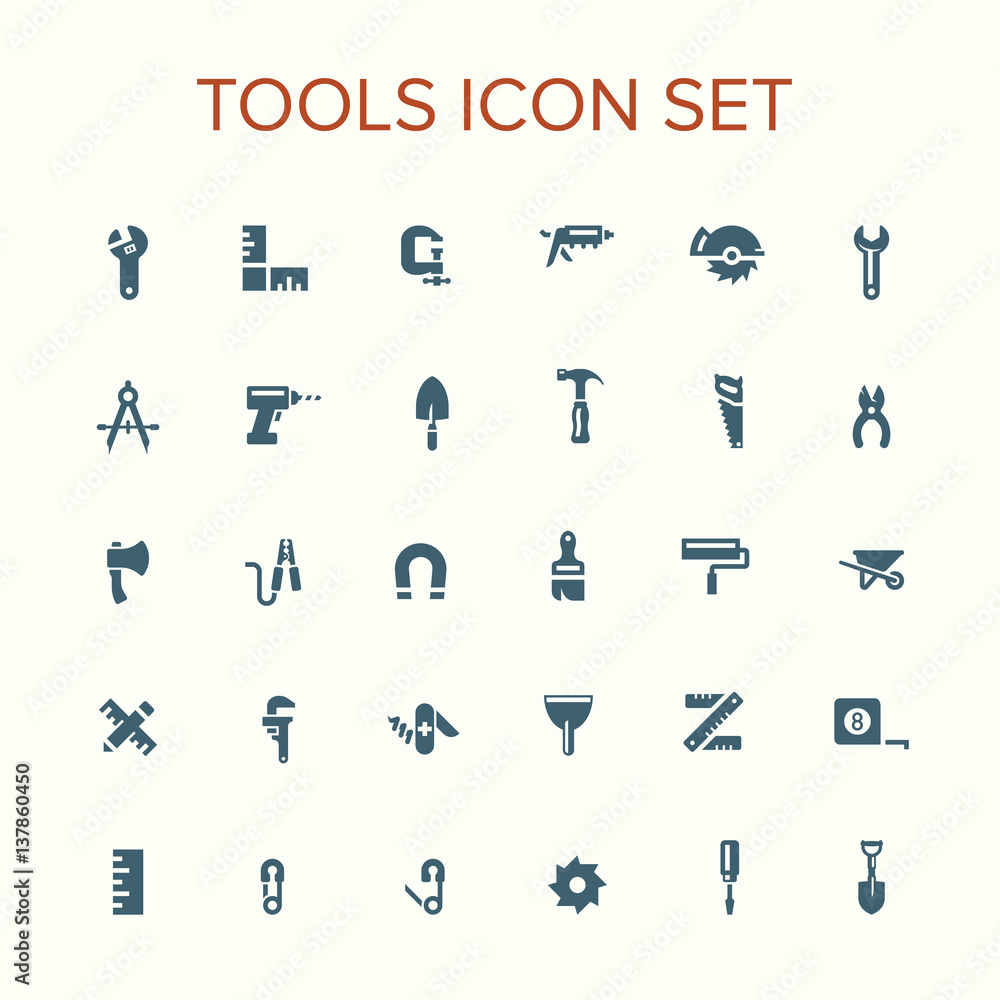 Fototapeta premium tool Icon set