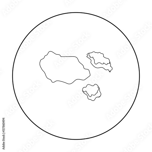 Asteroid icon in outline style isolated on white background. Space symbol stock vector illustration.