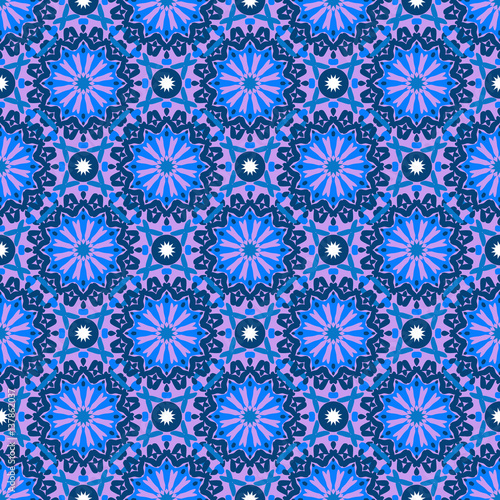 Arabic ornament with abstract flowers
