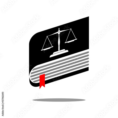 Law book vector icon