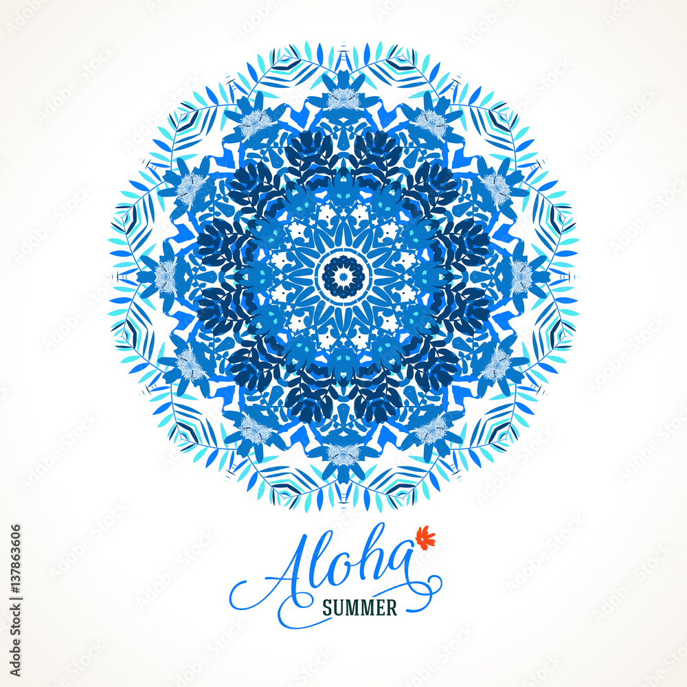 Vector mandala, round ornament Vector mandala, round ornament