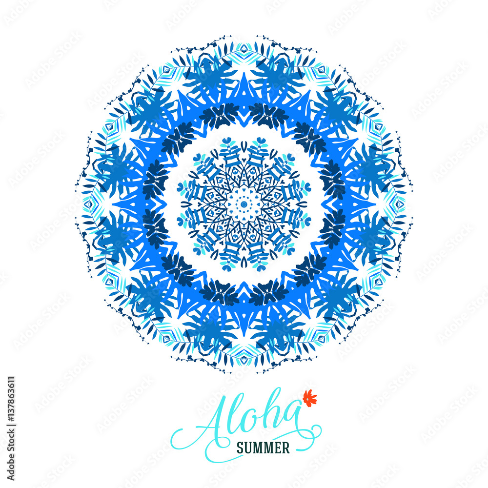 Vector mandala, round ornament Vector mandala, round ornament