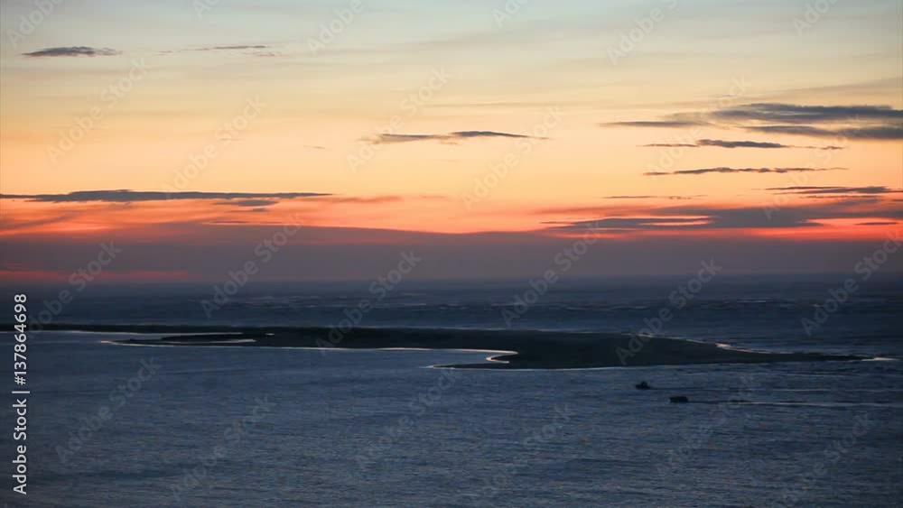 paysage coucher de soleil en France