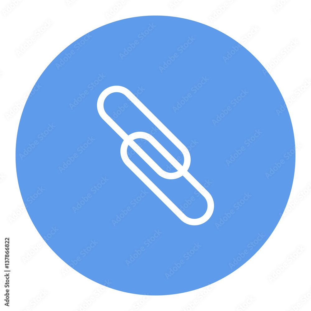 Link_Share icon - Flat design, glyph style icon - Blue circle colored Link_Share icon - Flat design, glyph style icon - Blue circle colored