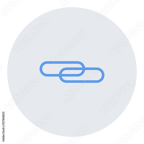 Link_Share icon - Flat design, glyph style icon - Colored enclosed in a circle