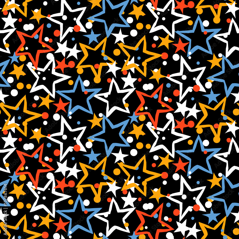 Vector pattern with stars Vector pattern with stars