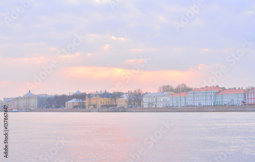 University Embankment and the Neva River.